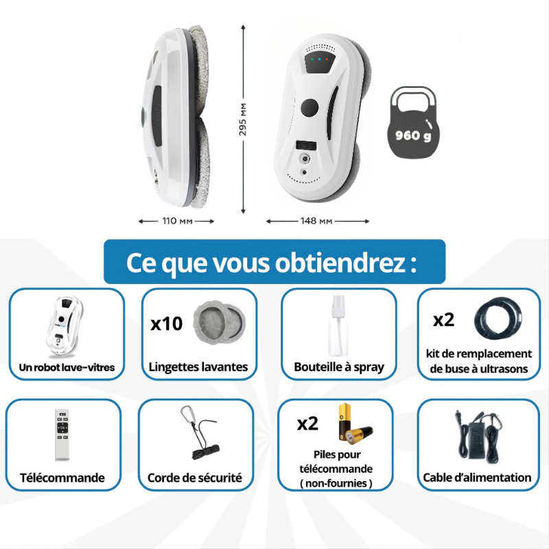 Mr Maison - Robot Lave Vitres Professionnel Intelligents